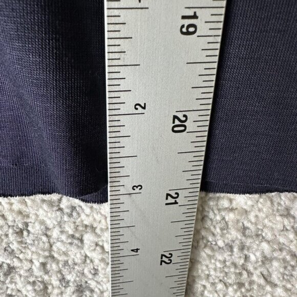 Ted Baker Shirt Womens XS Navy Emilaya Ruffle Flutter Bell Sleeve Metallic Trim - Picture 3 of 7